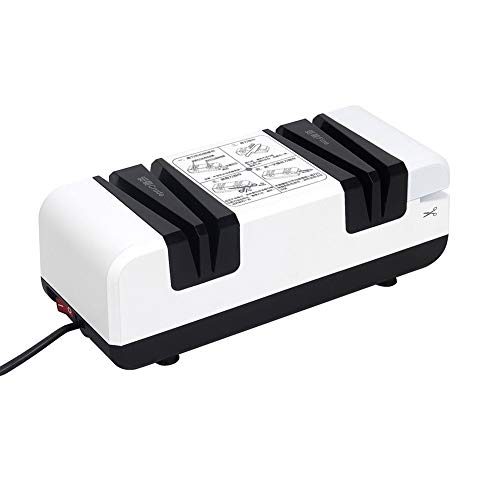 3-Stufen Elektrischer Messerschleifer Profi-Diamant Messerschärfer FüR Grob Schlerfen/Feinsch?Rfen/Pr Zisionssch Rfen/Schere Sch Rfen For Scherensch Rfer Kitchen Knife Premium Sharpener (Weiß) von Gorger