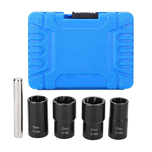 Gorgeri Carbon Steel 5Pcs Twist Socket Set Radmutter Bolt Extractor Entferner 17mm 19mm 21mm 22mm Buchse von Gorgeri