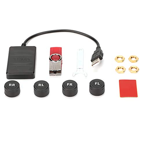 Gorgeri Reifendrucküberwachungssystem fürs Auto, USB TPMS Alarm mit externem Sensor für Android-Navigation, Reifendruckkontrolle, Reifendruck Alarm von Gorgeri