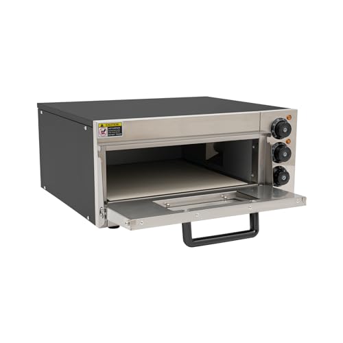 Pizzaofen, CW-PZ1 2000W Kommerzieller Elektrischer Pizzaofen Edelstahl Pizza Ofen Temperatur bis 50-350℃ für Pizza|Brot|Backwaren von Gorgivous