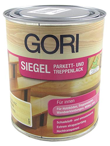 0,75L GORI Siegel Parkett- und Treppenlack farblos 050 Seidenglänzend 2712 WB von Gori