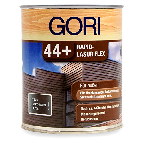 0,75L Gori 44+ 7808 Nussbaum Rapid-Lasur Flex Außenlasur Holzlasur von Gori