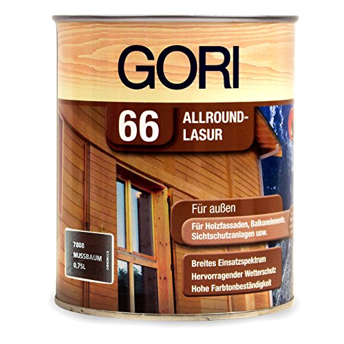 0,75L Gori 66 Allroundlasur 7808 Nussbaum Lasur Holzschutz Holzlasur von Gori