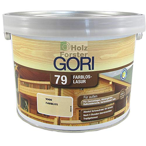 GORI Dyrup 79 Holzlasur Farblos 9900 mit UV-Schutz, 2,50 Liter von Gori