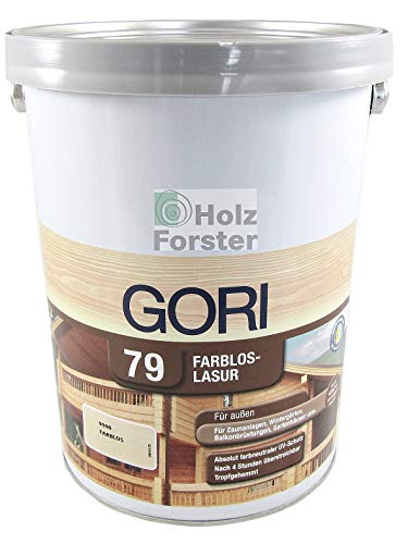 GORI Dyrup 79 Holzlasur Farblos 9900 mit UV-Schutz, 5,00 Liter von Gori