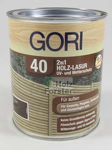 Gori 40 UV- und Wetterschutz Holzlasur 2in1 7802 Kiefer, 0,75 Liter von Gori