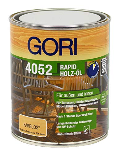 Gori 4052 Rapid Holzöl 9900 Farblos, 0,75 Liter von Gori