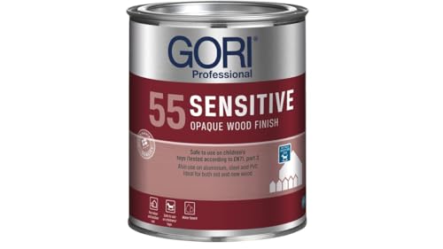 GORI 55 SENSITIVE - 2000 SILBER GRAU 0,75L - Lack und Decklack auf Wasserbasis von Gori