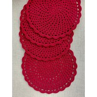 Rundes Deckchen Aus Baumwolle Gehäkelt Zarte Spitze Serviette Burgund Gestrickte Landhaus Stil Küche Tischdeko Spitzendeckchen 2Er Set Geschenk Rundes Deckchen Aus Baumwolle Gehäkelt Zarte Spitze Serviette Burgund Gestrickte Landhaus Stil Küche Tischdeko Spitzendeckchen 2Er Set Geschenk von Goricvet