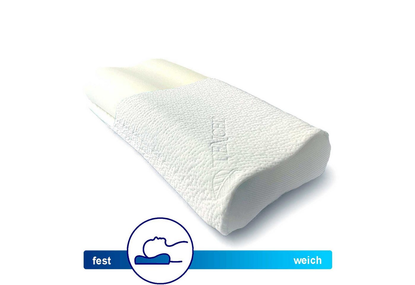 Gorilla Gesund Nackenkissen Comfort Neck Memory aus Memory Schaum, Höhenverstellbar, TENCEL® Bezug, höhenverstellbar, abnehmbare Schicht /TENCEL® Lyocell Bezug von Gorilla Gesund