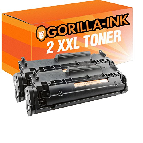 Gorilla-Ink 2 Toner XXL Schwarz kompatibel mit HP CB435A Laserjet P 1006 P 1007 P 1008 P 1005 von Gorilla-Ink
