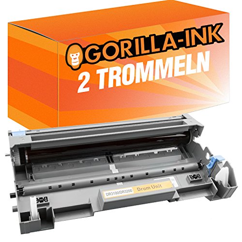 Gorilla-Ink 2X Trommel XXL kompatibel mit Brother DR-3100 Schwarz HL-3145 HL-5200 HL-5200 Series HL-5240 HL-5240 DN HL-5240 DNLT HL-5240 L HL-5250 DN von Gorilla-Ink