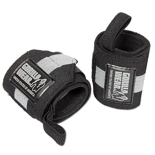 Gorilla Wear Wrist Wraps Ultra - schwarz/grau - Bodybuilding und Fitness Accessoire für Herren von Gorilla Wear