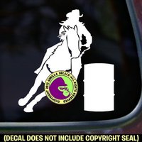 Barrel Racing Horse Rider Race Racer Rodeo Girl Vinyl Aufkleber Sticker von GorillaDecals