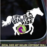 Das Leben Ist Eine Schöne Fahrt - Horse Rider Vinyl Decal Sticker von GorillaDecals
