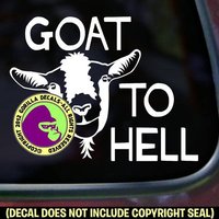 Goat To Hell Lustige Bauernhof Tier Vinyl Aufkleber von GorillaDecals