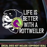 Life Is Better With Rottweiler Hunderasse Auto Fenster Schild Vinyl Aufkleber Life Is Better With Rottweiler Hunderasse Auto Fenster Schild Vinyl Aufkleber von GorillaDecals