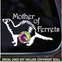 Mutter Der Frettchen Haustier Liebe Vinyl Aufkleber Mutter Der Frettchen Haustier Liebe Vinyl Aufkleber von GorillaDecals
