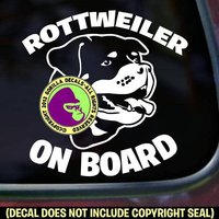 Rottweiler On Board Hunderasse Liebe Rottweiler Auto Fenster Zeichen Vinyl Aufkleber von GorillaDecals