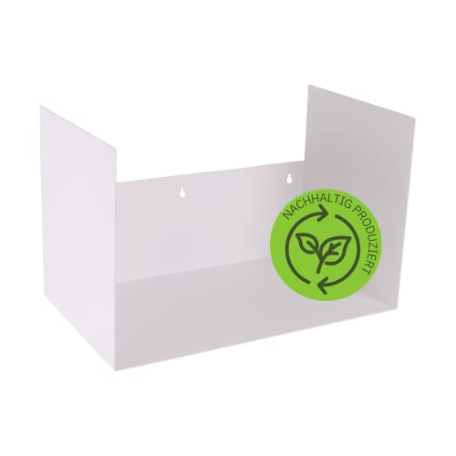 Gorillz Clark Wandrek I Wandregal weiß für Küche Wohnzimmer Badezimmer & Co I stabiles Metall-Regal für Zuhause I leicht aufzubauendes Schweberegal I Hängeregal in 32 x 50 x 32 cm von Gorillz