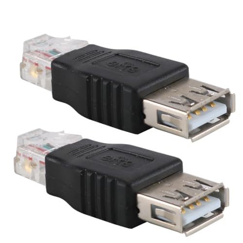 Gorise 2 Stück RJ11-zu-USB-Telefonleitungsadapter RJ11 6P4C-Stecker auf USB-A-Buchse Modemkonverter 4-poliger Telefonschnittstellen-Testanschluss Gorise 2 Stück RJ11-zu-USB-Telefonleitungsadapter RJ11 6P4C-Stecker auf USB-A-Buchse Modemkonverter 4-poliger Telefonschnittstellen-Testanschluss von Gorise