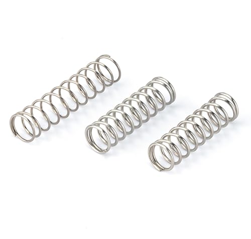 Druckfeder, 0.3mm x 3mm x 10mm, 0.3mm Drahtdurchmesser, 3mm OD, 10mm Freie Länge, Edelstahl, 10 Stück von GorkeM