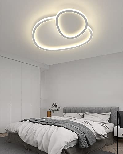 Gorssen Deckenlampe LED Deckenleuchte dimmbar mit Fernbedienung 50W Weiße Wohnzimmerlampe aus Aluminium Modern-Design für Schlafzimmer Esszimmer Wohnzimmer Arbeitszimmer Flur Büro von Gorssen