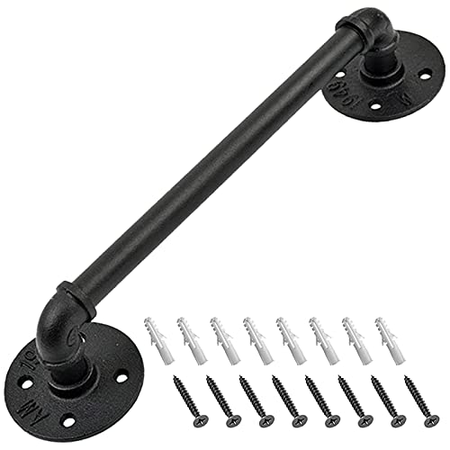 Gorssen Handlauf for Treppen Schritt, Indoor- und Outdoor-Treppengeländer Treppengeländer Handlauf Support Kit, Black Metal Schmiedeeisen ältere Kinder Sicherheit Treppe Schienen,90cm von Gorssen