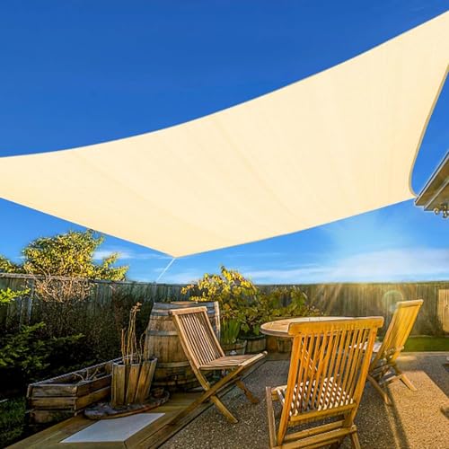 Gorssen 3x3m Sonnensegel Wasserdicht Rechteck PES Polyester Sonnenschutz Windschutz Balkon Terrasse 95% UV-Schut,für Balkon Garten von Gorssen