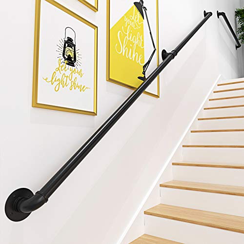 Gorssen Vintage Industrial Handlauf Schmiedeeisen Geländer schützen behinderte und ältere Menschen Sicherheit rutschfeste Treppe Handlauf geeignet für Indoor Outdoor,460cm von Gorssen