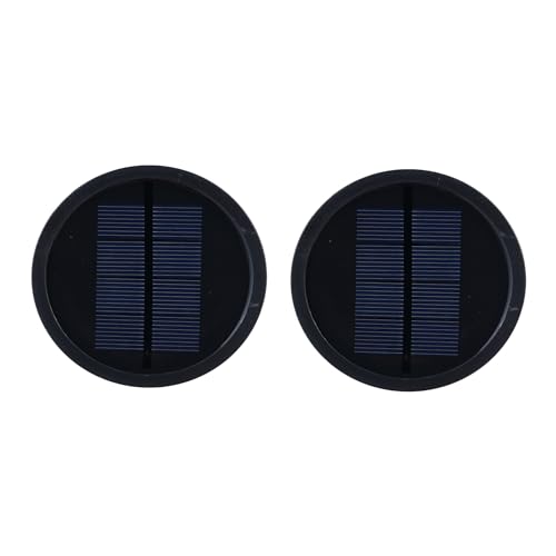 Görvitor 2 Stück Solarleuchten Ersatzteile Top 8,12cm, LED 15LM Solarlampen Ersatz Solarpanel 600 mAh, Solar Ersatzdeckel mit IP65 Wasserdicht Ersatz Solarmodul für Gartenleuchte Außen Garten Decor von Görvitor