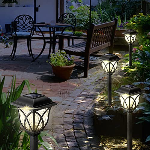 Görvitor LED Solarleuchten Garten, 6 Stück Warmweiß Solarlampen für außen Garten, IP65 Wasserdicht Dekorative Solar Gartenleuchten für Rasen Gehweg Landschaft Balkon Weihnachten von Görvitor