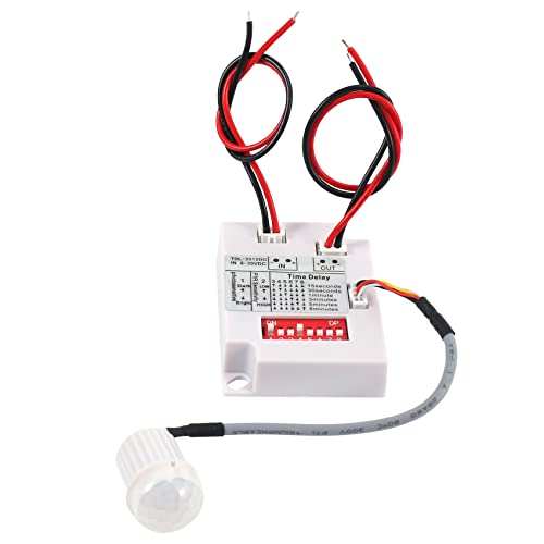 Gosera 12V 24V PIR Bewegung Sensor Schalter IR Infrarot Induktion Zeit VerzöGerung Relais Schalter Korridor LED Licht Timer Schalter Gosera 12V 24V PIR Bewegung Sensor Schalter IR Infrarot Induktion Zeit VerzöGerung Relais Schalter Korridor LED Licht Timer Schalter von Gosera