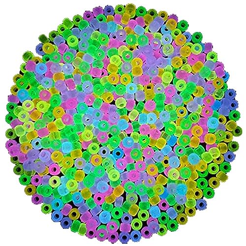 Gosera 1900 StüCk im Dunkeln Leuchtende -Perlen, Mischung Aus 9 Farben, Leuchtende -Perlen, Leuchtende Perlen, GroßE Acryl-Haarperlen, Kunststoffperlen von Gosera