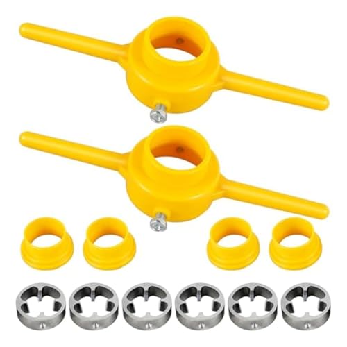 Gosera 2 Sätze Kunststoff-Rohrgewindeschneidsatz, PVC-Rohrgewindeschneidsatz, Sanitärwerkzeugsatz, Wasserrohrschneidsatz, Kunststoff-Rohrschneidsatz, Gewindeschneidsatz von Gosera