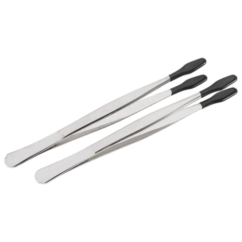Gosera 2 StüCk Gummi Spitze Pinzette PVC Silikon PräZisions Pinzette Labor Industrielles Hobby Bast Pinzette Werkzeug Schwarz von Gosera