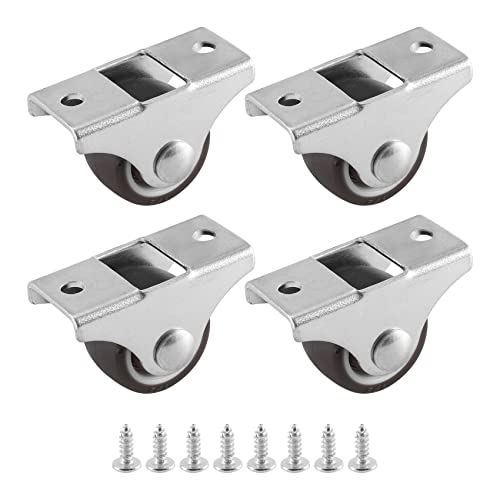 Gosera 4 StüCk Mini Rollen MöBel Rollen Kleine 25Mm Bockrollen Richtung Bewegliche Rollen Bewegliche Rollen für MöBel von Gosera