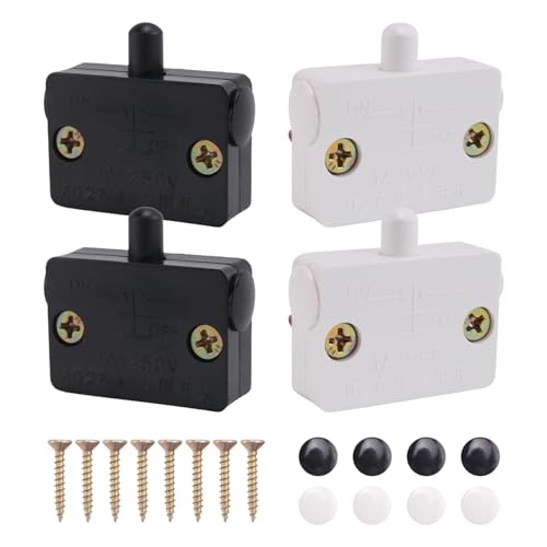 Gosera 4 StüCk Schrank TüR Schalter Schrank Lampe Schalter Schubladen ÖFfnen bei Geschlossener TüR für 12V 24V 110V Gosera 4 StüCk Schrank TüR Schalter Schrank Lampe Schalter Schubladen ÖFfnen bei Geschlossener TüR für 12V 24V 110V von Gosera