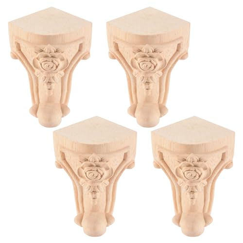 Gosera 4 Stueck 10 x 6cm europaeischen Stil massivem geschnitzt Moebel Fuss Beine TV Schrank Sitz Fuesse Gosera 4 Stueck 10 x 6cm europaeischen Stil massivem geschnitzt Moebel Fuss Beine TV Schrank Sitz Fuesse von Gosera