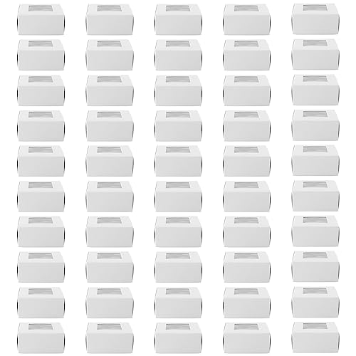 Gosera 50 StüCk Mini Kraftpapier Box Verpackung mit, Geschenk Verpackung, Leckerli Box für Hausgemachte Seife, Leckereien, Backwaren, SüßIgkeiten () von Gosera