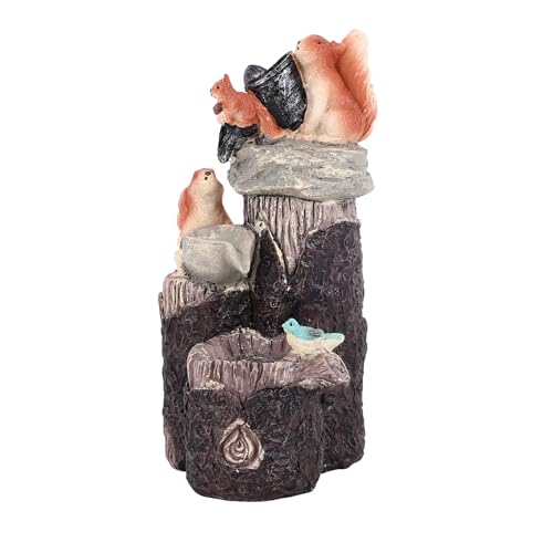 Gosera Harz Enten Familien Terrassen Brunnen Garten Dekoration, Tier Garten Harz Statue für Landschaft Garten Design im Freien,B von Gosera