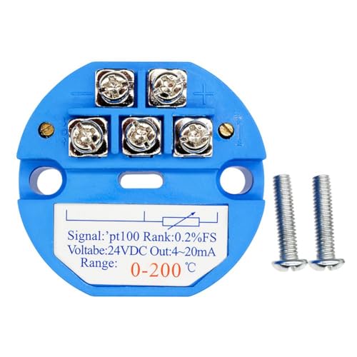 Gosera PT100 0-200 Grad Temperaturmessumformer 4-20MA Ausgang Kopfmontierter Temperaturtransmitter von Gosera