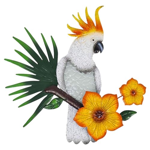 Gosera Papagei Aus Metall, Wandkunst, für Den Außenbereich, Vögel, Wand- und Zaundekoration, Papageienfigur für Gartendekorationen im Freien B Gosera Papagei Aus Metall, Wandkunst, für Den Außenbereich, Vögel, Wand- und Zaundekoration, Papageienfigur für Gartendekorationen im Freien B von Gosera
