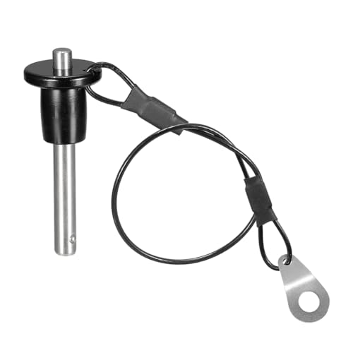 Gosera Schnellspannstift Aus Edelstahl, 6 mm Durchmesser, Kugelsicherungsstift mit Druckknopf, Lanyard-Kabel, Nutzbare Länge 25 Mm, Einfach zu Bedienen Gosera Schnellspannstift Aus Edelstahl, 6 mm Durchmesser, Kugelsicherungsstift mit Druckknopf, Lanyard-Kabel, Nutzbare Länge 25 Mm, Einfach zu Bedienen von Gosera