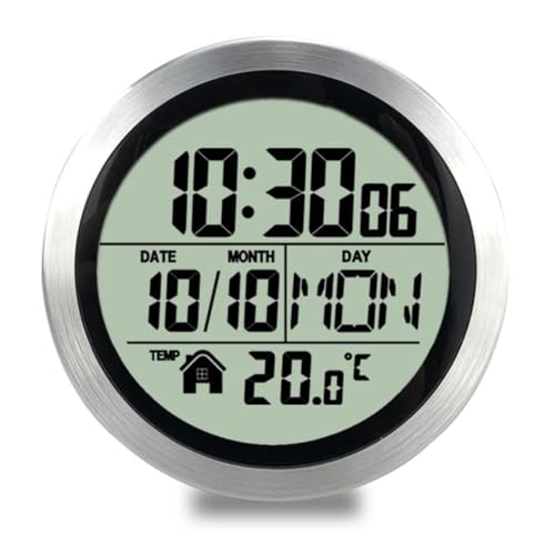 Gosera wasserdichte Digitale Duschuhr, Badezimmer-Timer-Uhr, Digitale Küchen-Wanduhr, Uhr mit Saugnapf Ohne Stanzen von Gosera