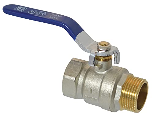 GOSHE Grand Premium-Kugelhahn mit Griff, Messing, 3/4"-Gewinde, Wasser- und Heizungsinstallation, dicht schließend, Stahlgriff mit PVC-Beschichtung, Innen-/Außengewinde, einfache Installation GOSHE Grand Premium-Kugelhahn mit Griff, Messing, 3/4"-Gewinde, Wasser- und Heizungsinstallation, dicht schließend, Stahlgriff mit PVC-Beschichtung, Innen-/Außengewinde, einfache Installation von GOSHE
