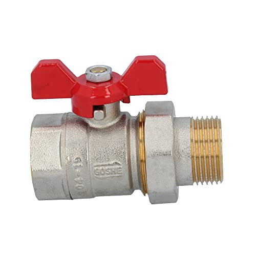 GOSHE Premium-Kugelhahn mit Schraubanschluss, Messing, 1"-Gewinde, Wasser- und Heizungsinstallation, dicht schließend, Stahlgriff mit PVC-Beschichtung, Innen-/Außengewinde, einfache Installation GOSHE Premium-Kugelhahn mit Schraubanschluss, Messing, 1"-Gewinde, Wasser- und Heizungsinstallation, dicht schließend, Stahlgriff mit PVC-Beschichtung, Innen-/Außengewinde, einfache Installation von GOSHE