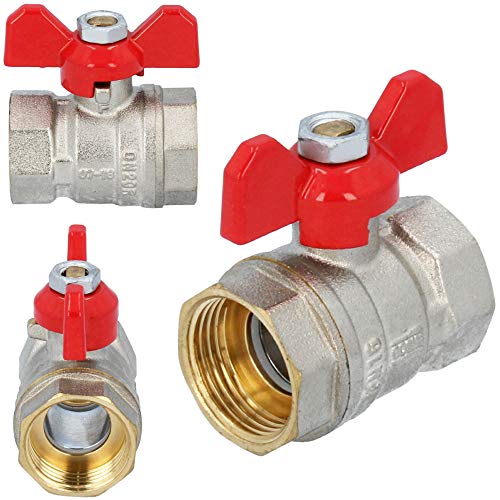 GOSHE Standard-Kugelhahn mit Flügelgriff, Messing, 3/4"-Gewinde, Wasser- und Heizungsinstallation, dicht schließend, Stahlgriff mit PVC-Beschichtung, Innen-/Innengewinde, einfache Installation GOSHE Standard-Kugelhahn mit Flügelgriff, Messing, 3/4"-Gewinde, Wasser- und Heizungsinstallation, dicht schließend, Stahlgriff mit PVC-Beschichtung, Innen-/Innengewinde, einfache Installation von GOSHE