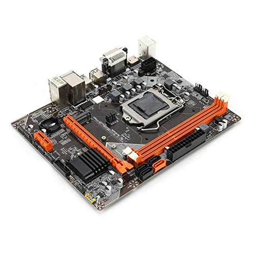 Desktop-Computer-Motherboard, M-ATX USB3.0 DDR3 SATA3 LGA 1155, M.2 NVME+NGFF Dual-Mode-Hochgeschwindigkeits-Festplatten-Gaming-Mainboard, 6-Kanal-Audio-Chip, für B75 von Goshyda