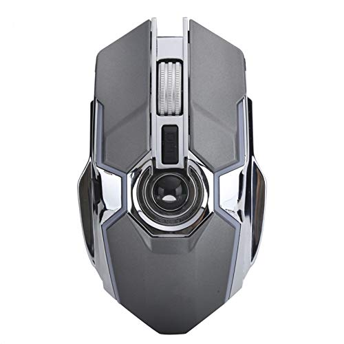 Drahtlose Maus, RGB Luminous Rechargeable Professional Game Silent Micro-Moving-Mäuse, für das Home Office, für Desktop-Laptops(Gary) von Goshyda